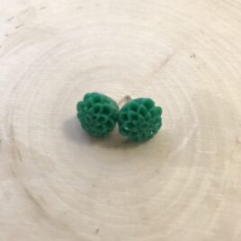 Emerald Dahlia Earrings